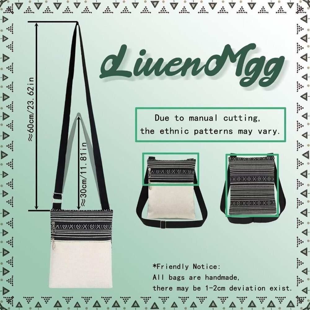 Crossbody Bag Ethnic Pattern Polyester Small Orga… - image 6